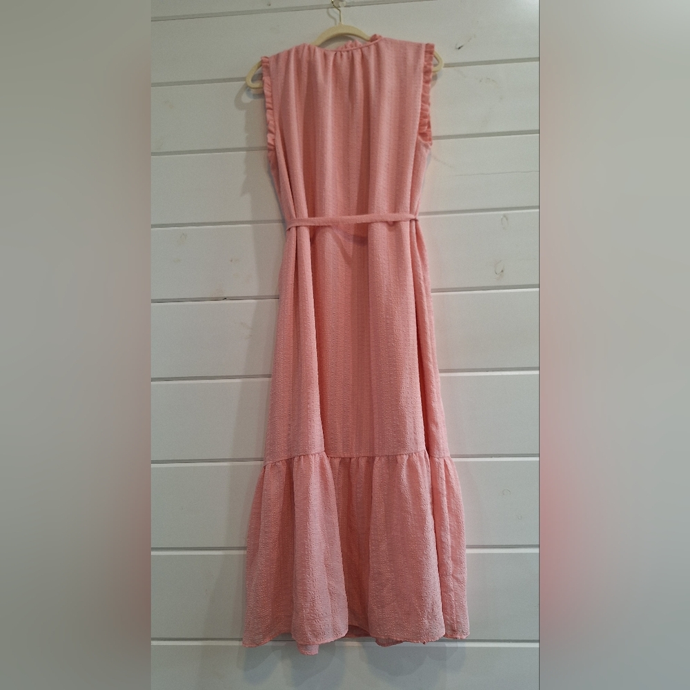 LOFT Ruffle Sleeveless Midi Dress - Picture 6 of 7